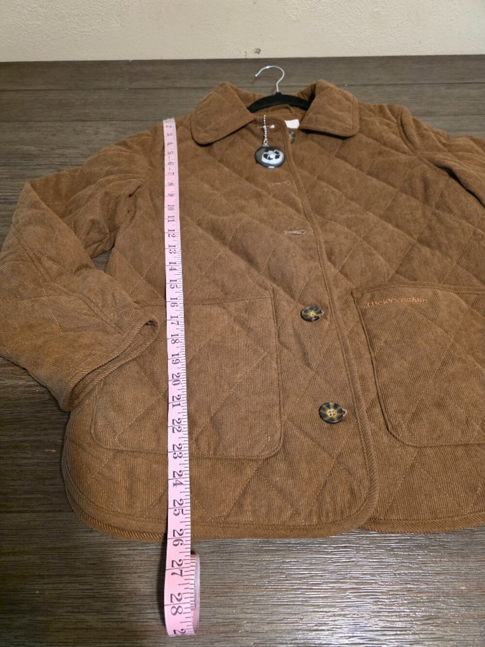 Lucky Brand Quilted Corduroy Barn Jacket NWT Brown Small - Picture 5 of 14